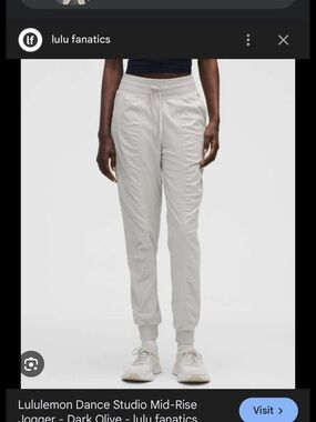 lululemon athletica Light Gray Track Joggers